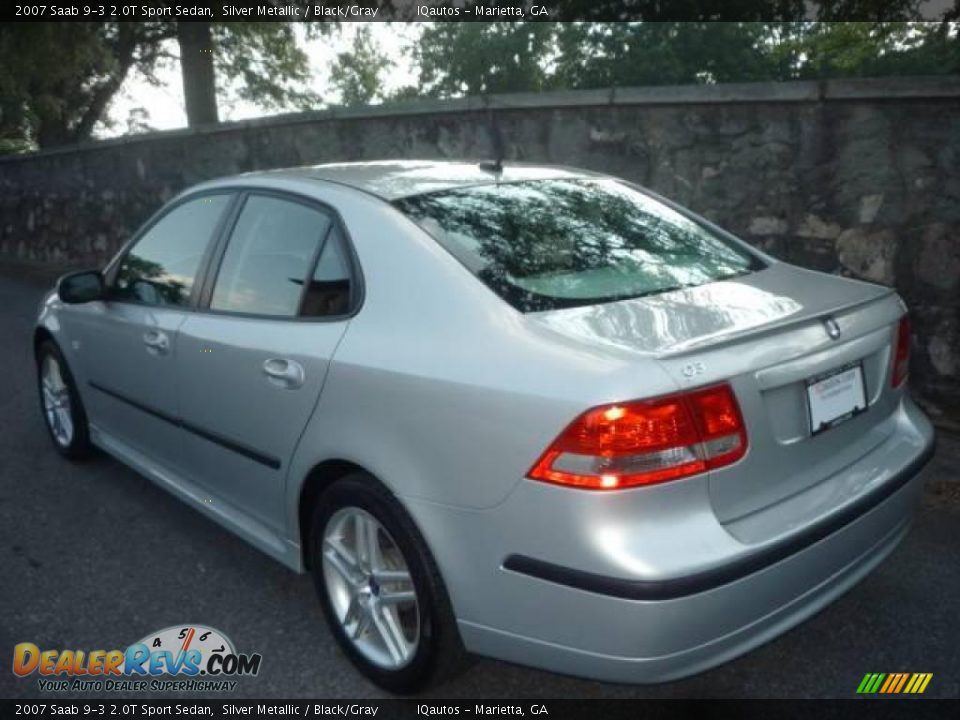 2007 Saab 9-3 2.0T Sport Sedan Silver Metallic / Black/Gray Photo #10