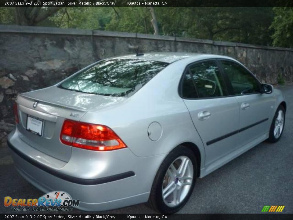 2007 Saab 9-3 2.0T Sport Sedan Silver Metallic / Black/Gray Photo #11