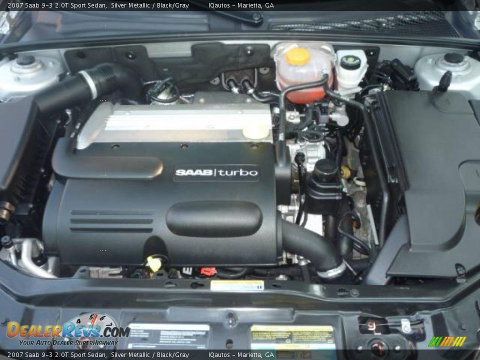 2007 Saab 9-3 2.0T Sport Sedan Silver Metallic / Black/Gray Photo #24