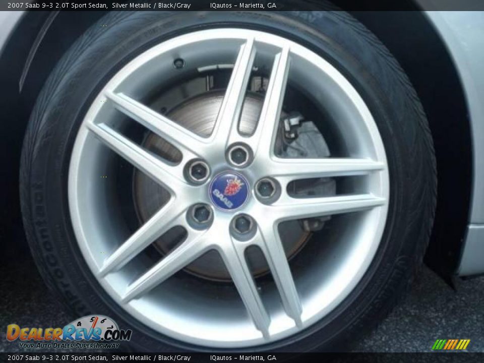 2007 Saab 9-3 2.0T Sport Sedan Silver Metallic / Black/Gray Photo #25