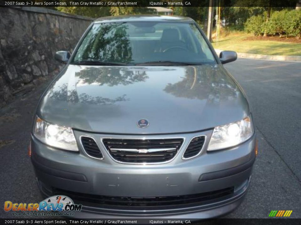 2007 Saab 9-3 Aero Sport Sedan Titan Gray Metallic / Gray/Parchment Photo #3