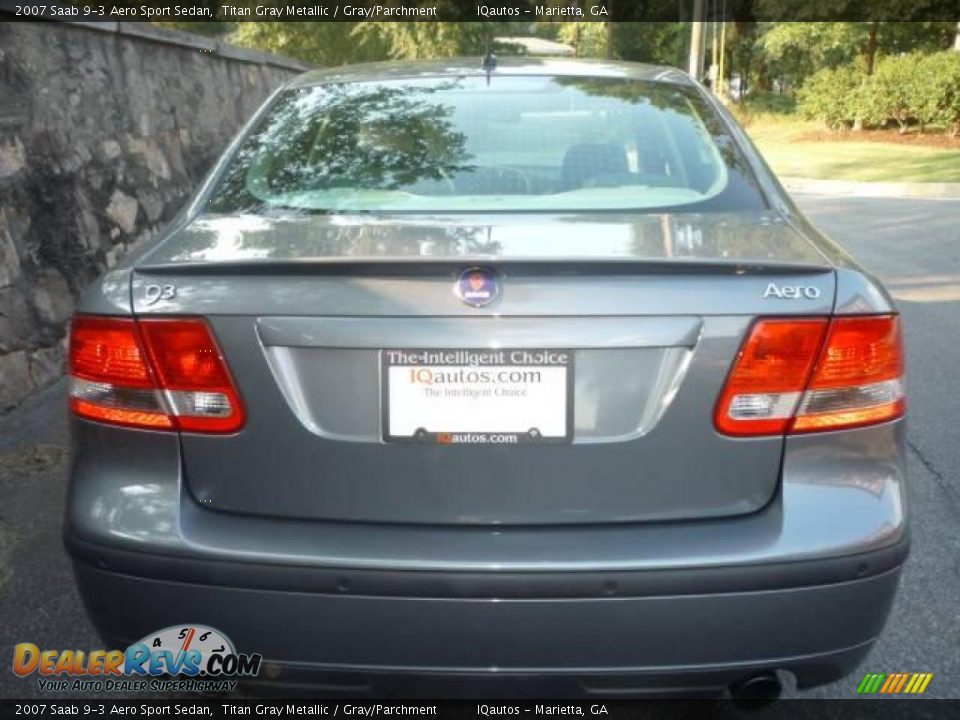 2007 Saab 9-3 Aero Sport Sedan Titan Gray Metallic / Gray/Parchment Photo #6