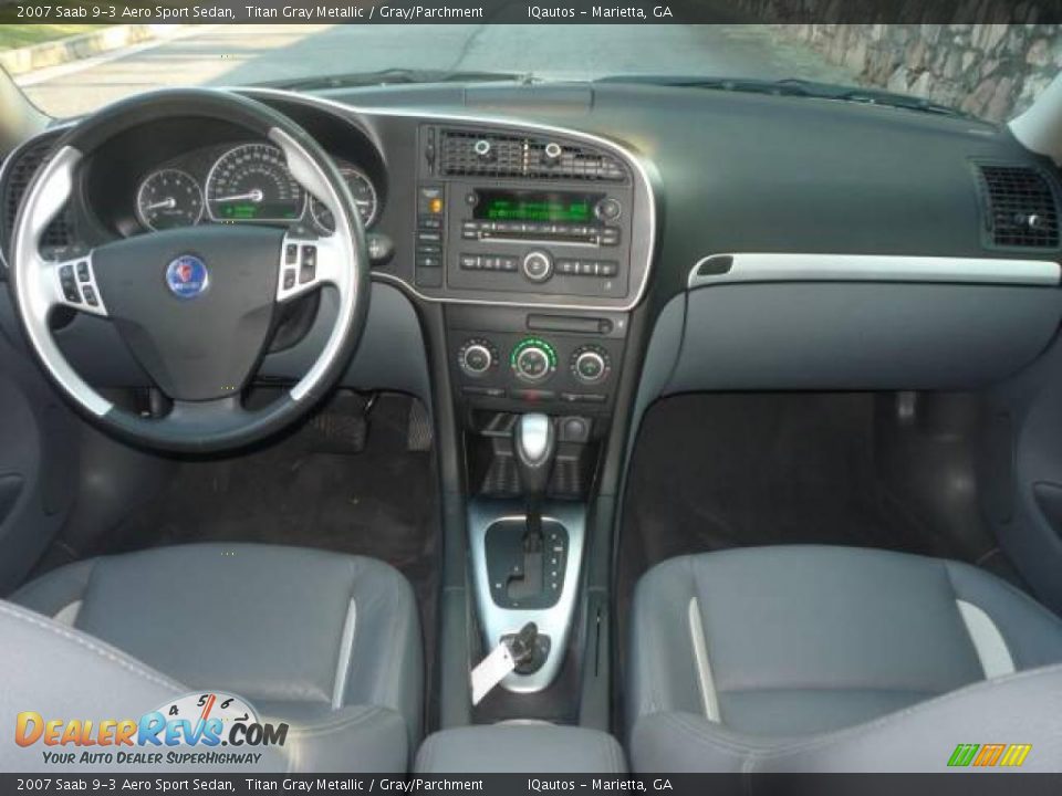 2007 Saab 9-3 Aero Sport Sedan Titan Gray Metallic / Gray/Parchment Photo #7