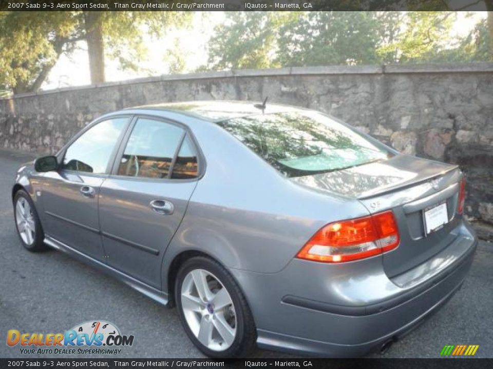 2007 Saab 9-3 Aero Sport Sedan Titan Gray Metallic / Gray/Parchment Photo #10