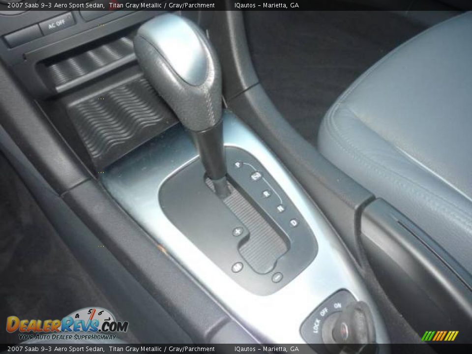 2007 Saab 9-3 Aero Sport Sedan Titan Gray Metallic / Gray/Parchment Photo #17
