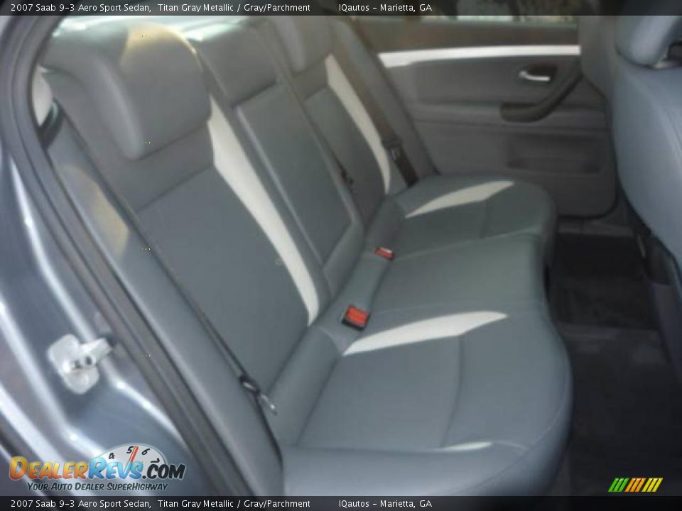 2007 Saab 9-3 Aero Sport Sedan Titan Gray Metallic / Gray/Parchment Photo #21