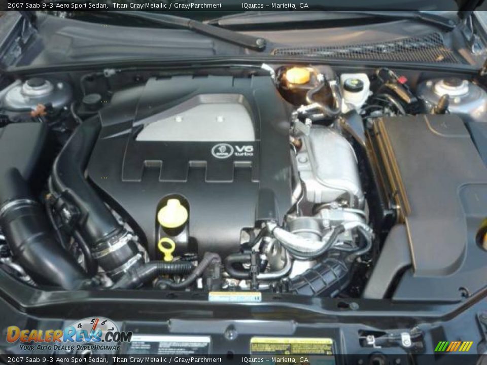 2007 Saab 9-3 Aero Sport Sedan Titan Gray Metallic / Gray/Parchment Photo #22