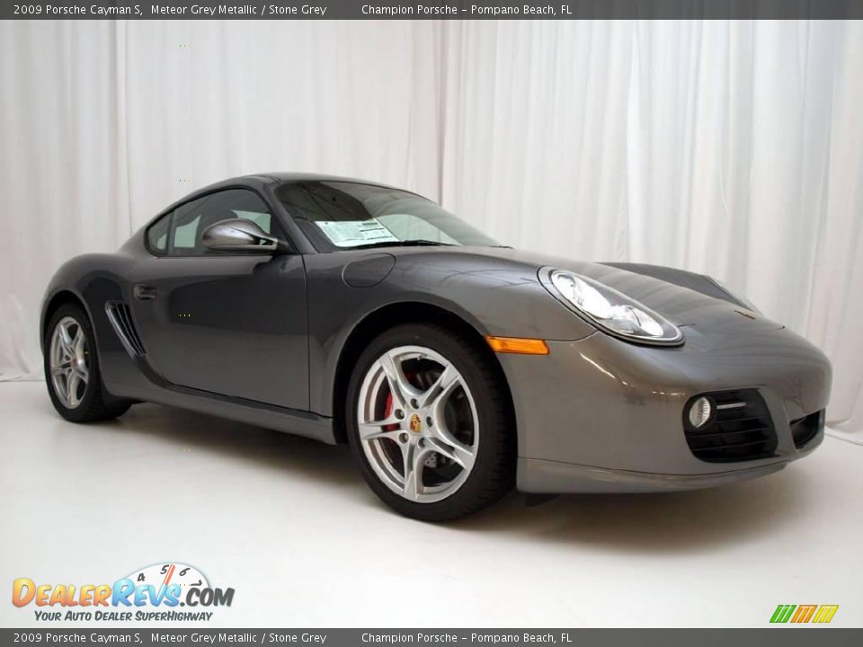 2009 Porsche Cayman S Meteor Grey Metallic / Stone Grey Photo #2