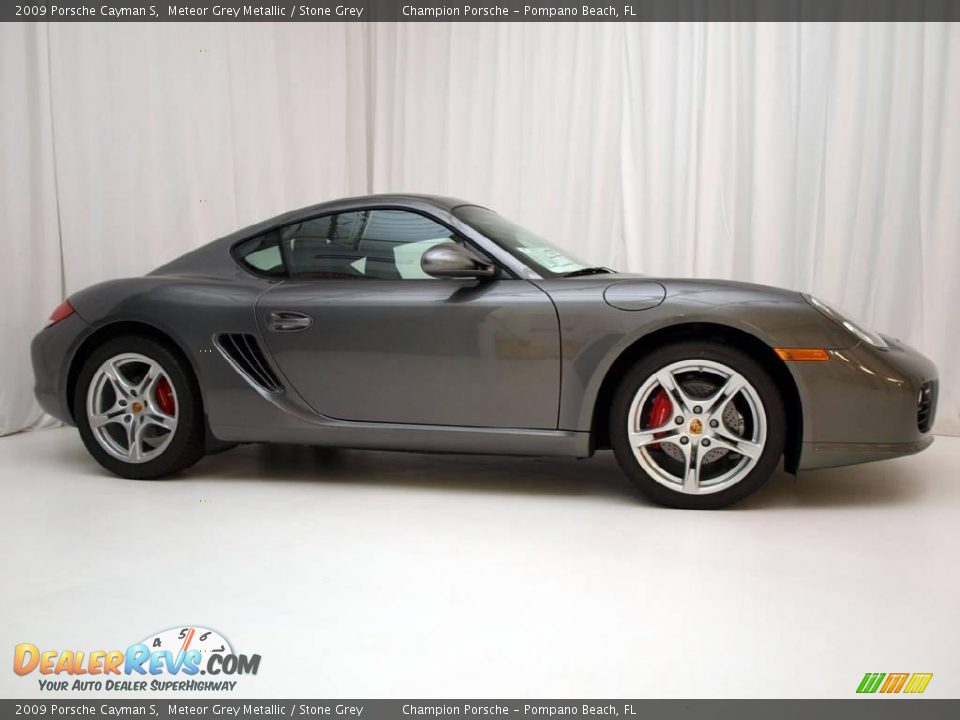 2009 Porsche Cayman S Meteor Grey Metallic / Stone Grey Photo #3