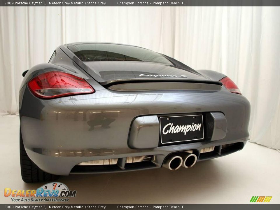 2009 Porsche Cayman S Meteor Grey Metallic / Stone Grey Photo #4