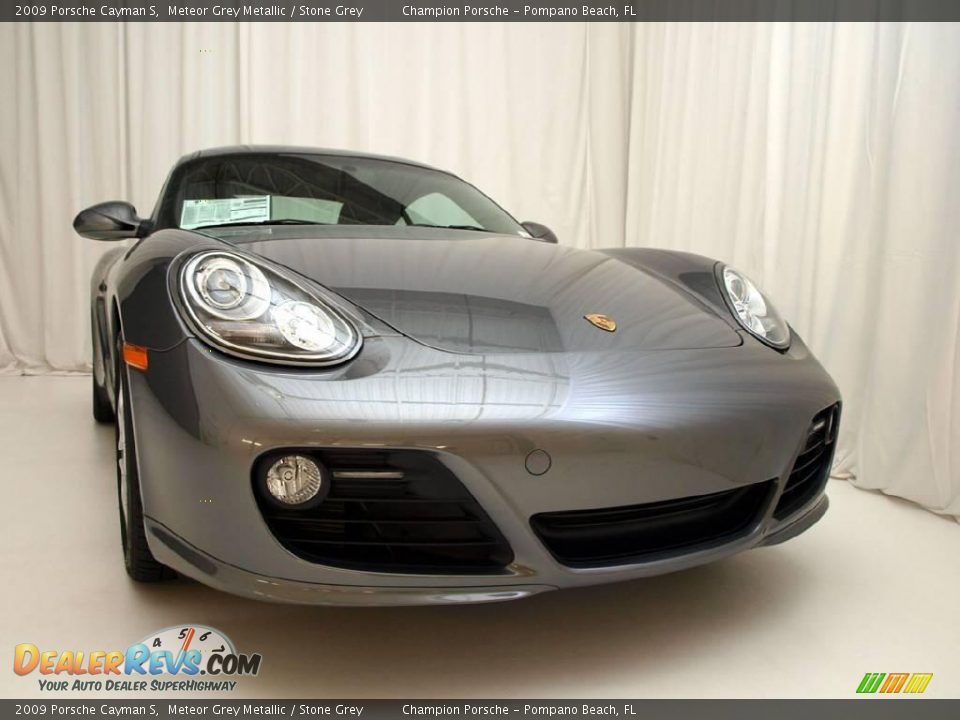 2009 Porsche Cayman S Meteor Grey Metallic / Stone Grey Photo #8