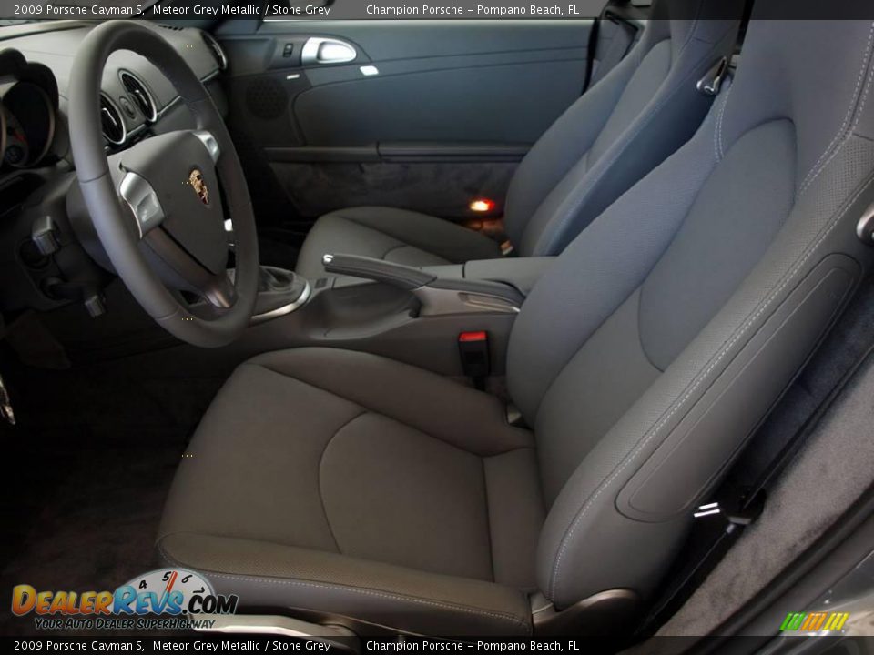 Stone Grey Interior - 2009 Porsche Cayman S Photo #12