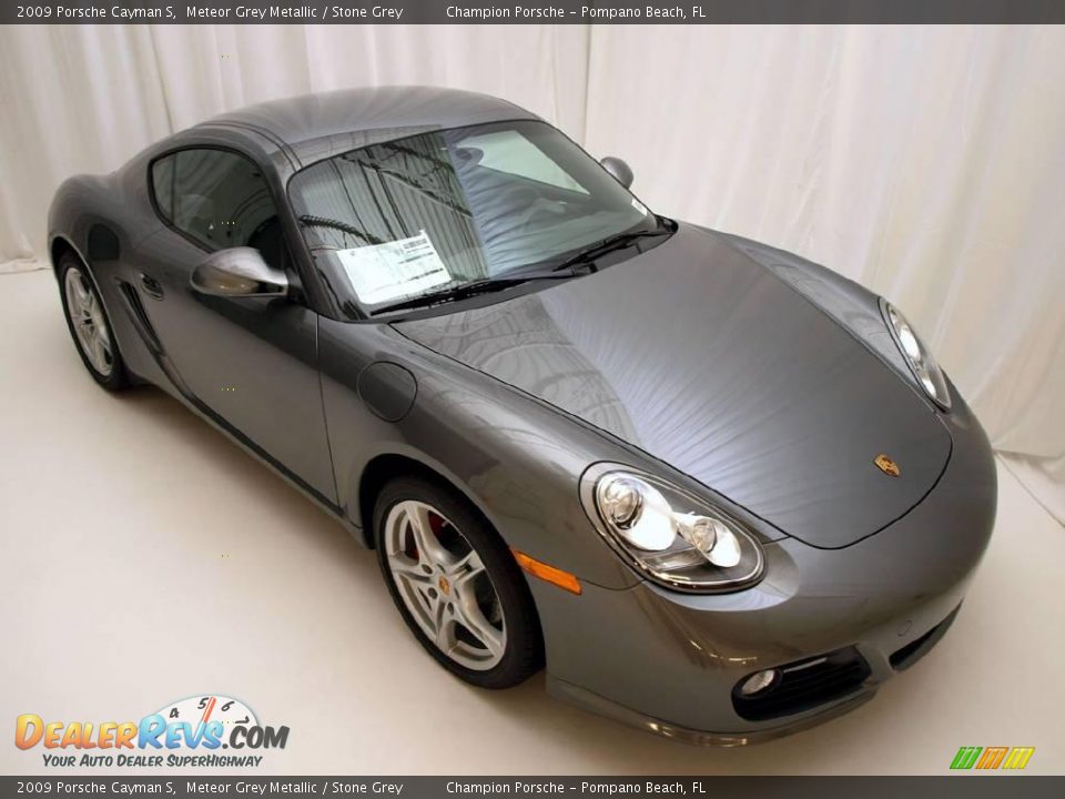 2009 Porsche Cayman S Meteor Grey Metallic / Stone Grey Photo #16