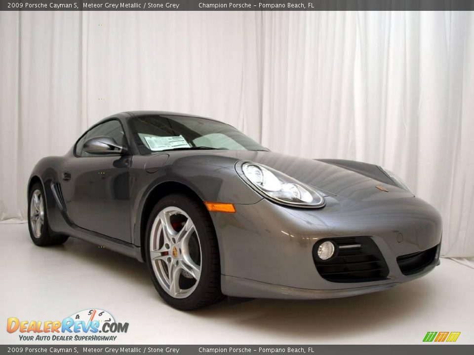 2009 Porsche Cayman S Meteor Grey Metallic / Stone Grey Photo #17