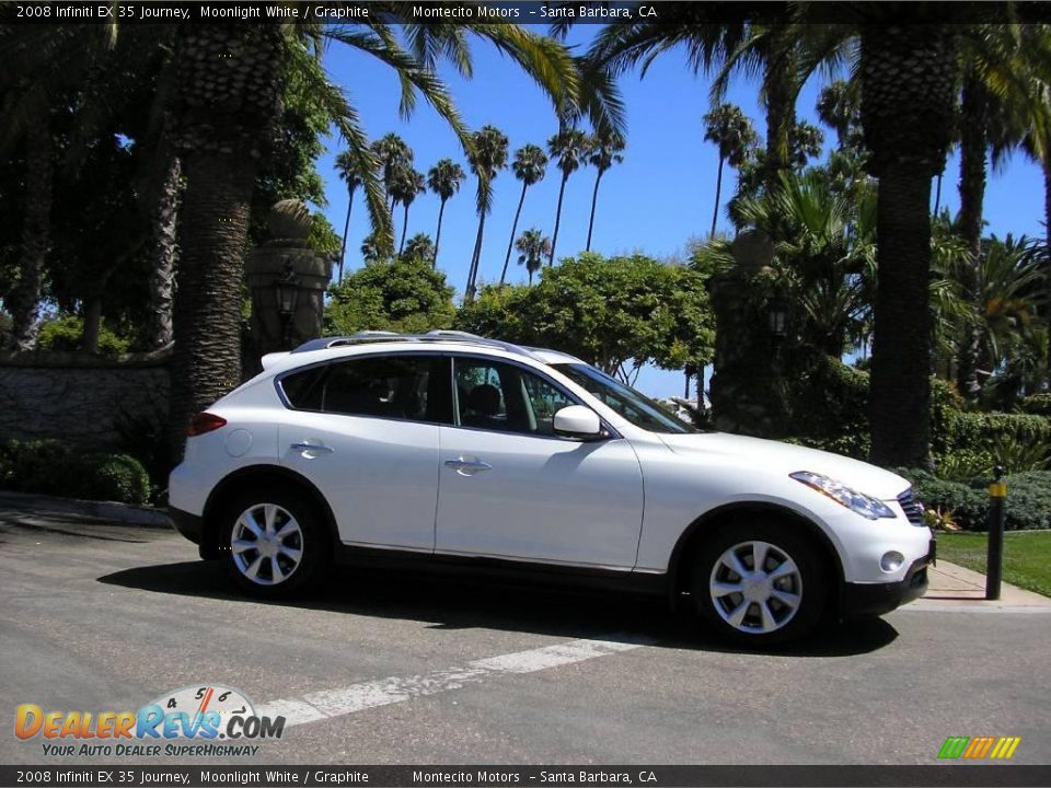 2008 Infiniti EX 35 Journey Moonlight White / Graphite Photo #4