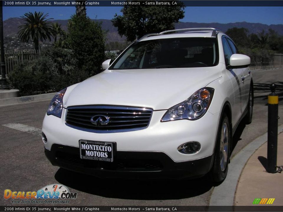 2008 Infiniti EX 35 Journey Moonlight White / Graphite Photo #9