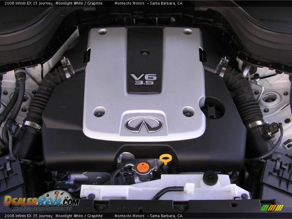 2008 Infiniti EX 35 Journey Moonlight White / Graphite Photo #23