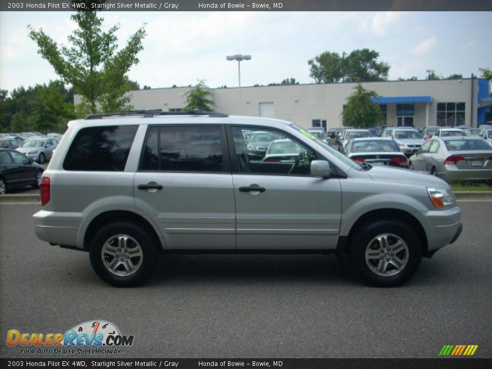 2003 Honda Pilot EX 4WD Starlight Silver Metallic / Gray Photo #2