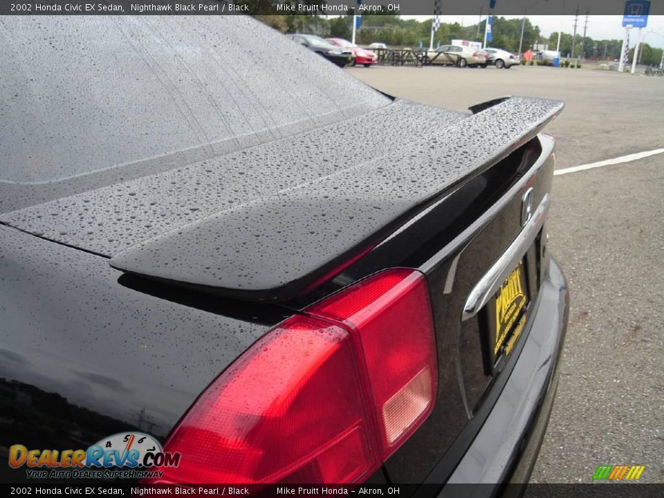2002 Honda Civic EX Sedan Nighthawk Black Pearl / Black Photo #12