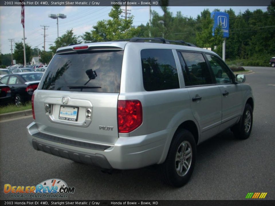 2003 Honda Pilot EX 4WD Starlight Silver Metallic / Gray Photo #3