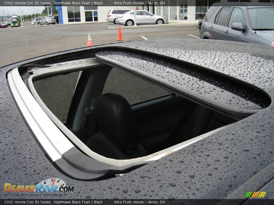 2002 Honda Civic EX Sedan Nighthawk Black Pearl / Black Photo #13