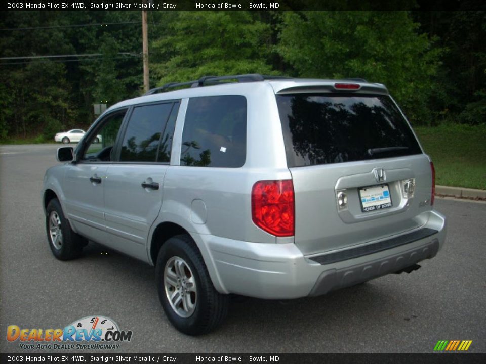 2003 Honda Pilot EX 4WD Starlight Silver Metallic / Gray Photo #5