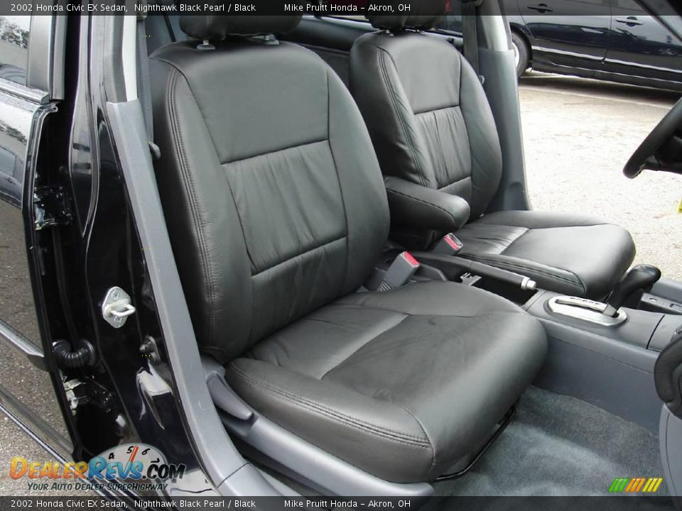 2002 Honda Civic EX Sedan Nighthawk Black Pearl / Black Photo #15