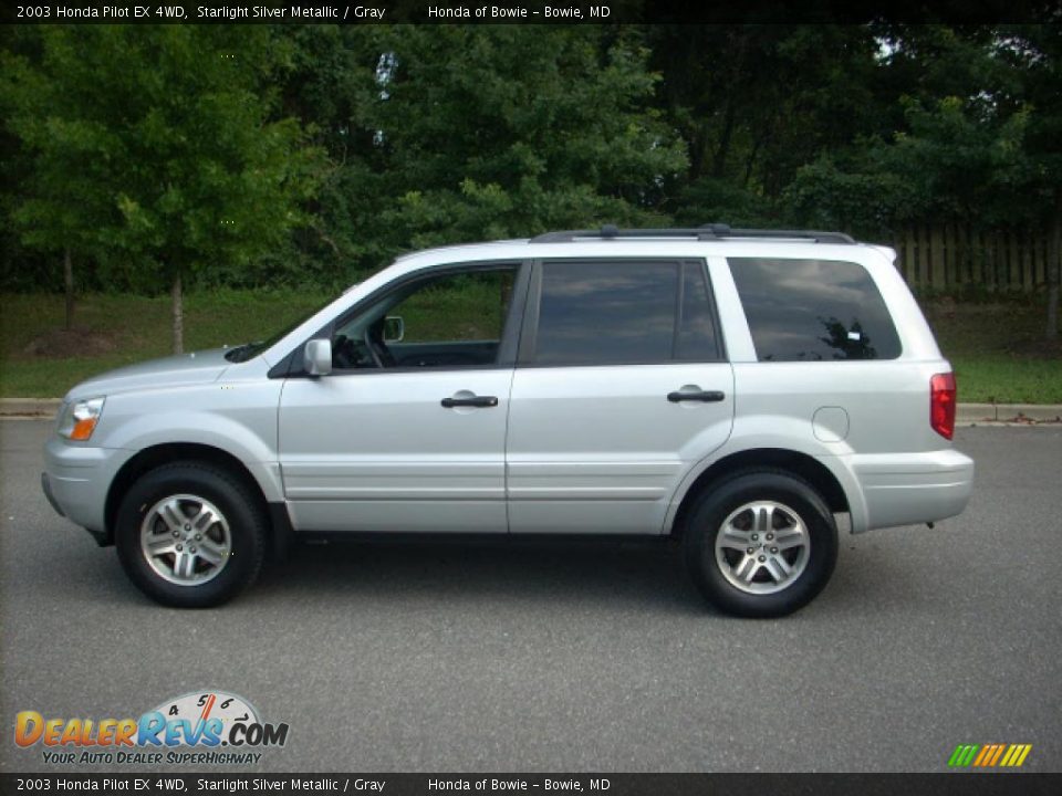 2003 Honda Pilot EX 4WD Starlight Silver Metallic / Gray Photo #6