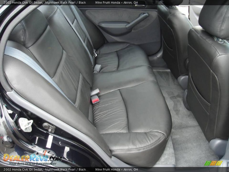 2002 Honda Civic EX Sedan Nighthawk Black Pearl / Black Photo #16