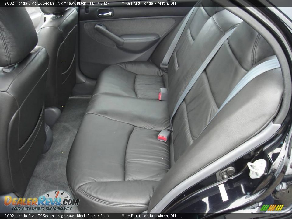 2002 Honda Civic EX Sedan Nighthawk Black Pearl / Black Photo #17