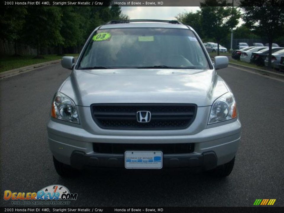 2003 Honda Pilot EX 4WD Starlight Silver Metallic / Gray Photo #8