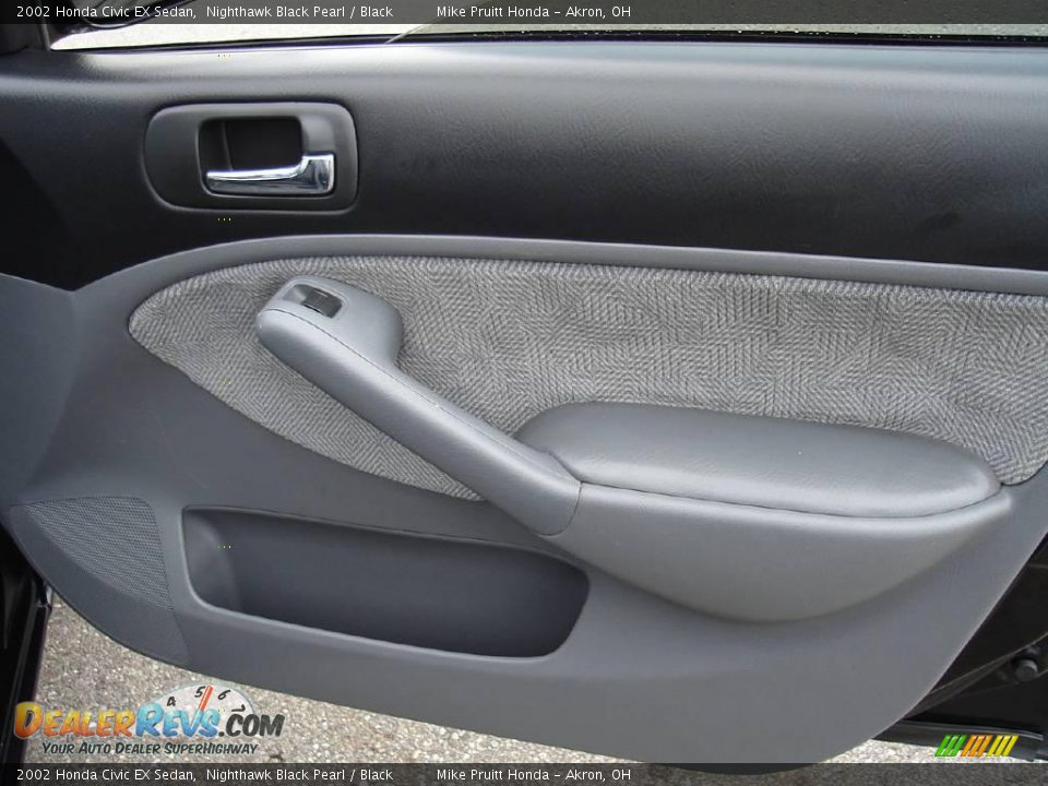 2002 Honda Civic EX Sedan Nighthawk Black Pearl / Black Photo #19
