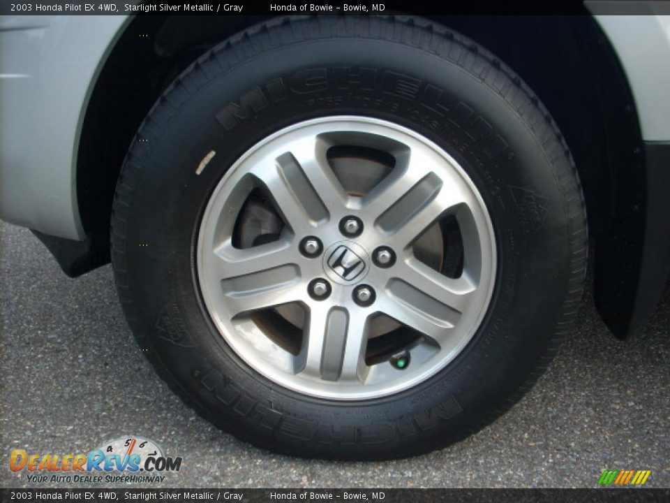 2003 Honda Pilot EX 4WD Starlight Silver Metallic / Gray Photo #10