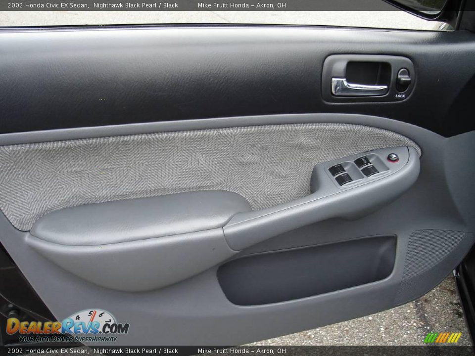 2002 Honda Civic EX Sedan Nighthawk Black Pearl / Black Photo #21