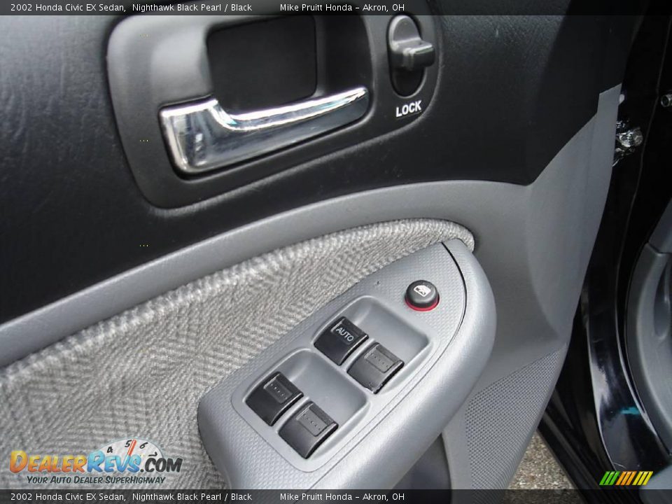 2002 Honda Civic EX Sedan Nighthawk Black Pearl / Black Photo #22