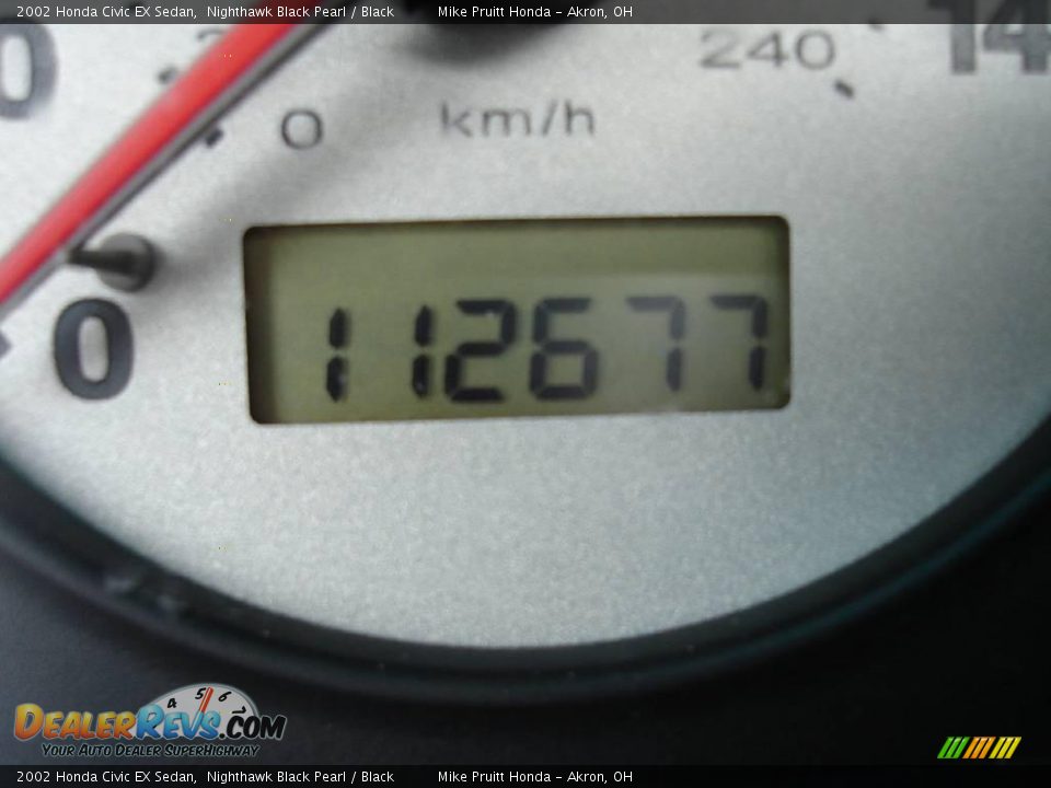 2002 Honda Civic EX Sedan Nighthawk Black Pearl / Black Photo #24