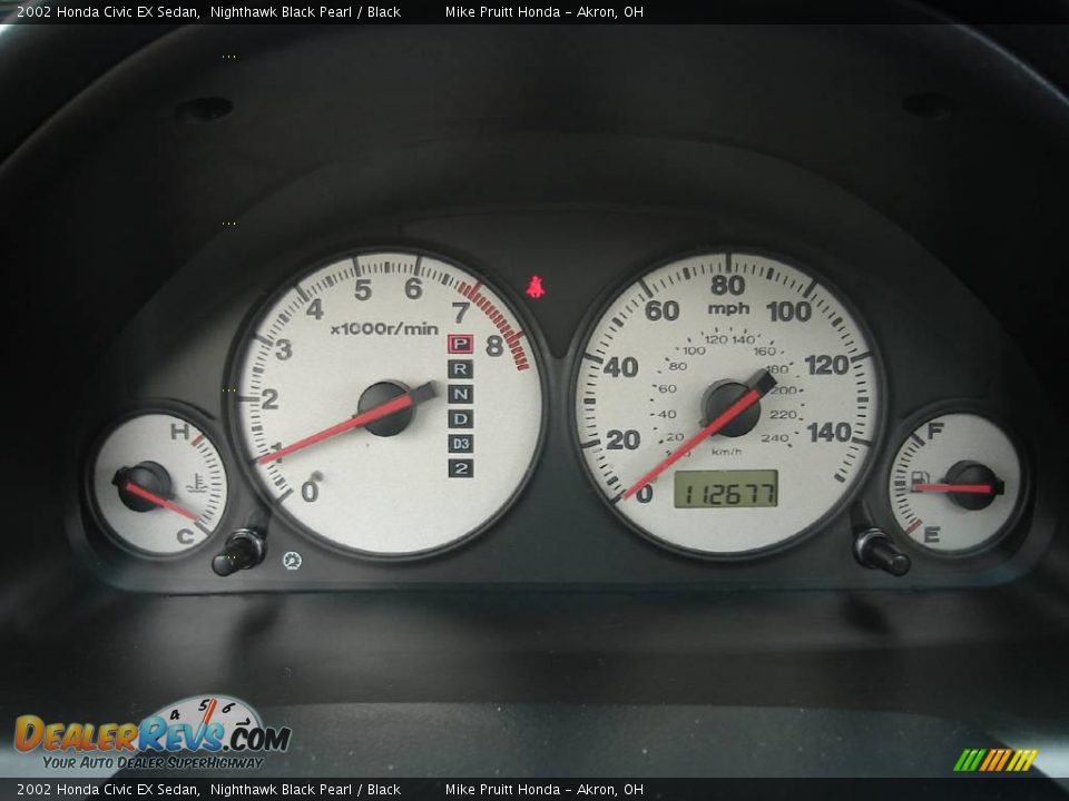 2002 Honda Civic EX Sedan Nighthawk Black Pearl / Black Photo #25