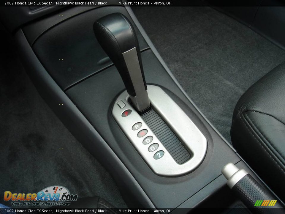 2002 Honda Civic EX Sedan Nighthawk Black Pearl / Black Photo #28