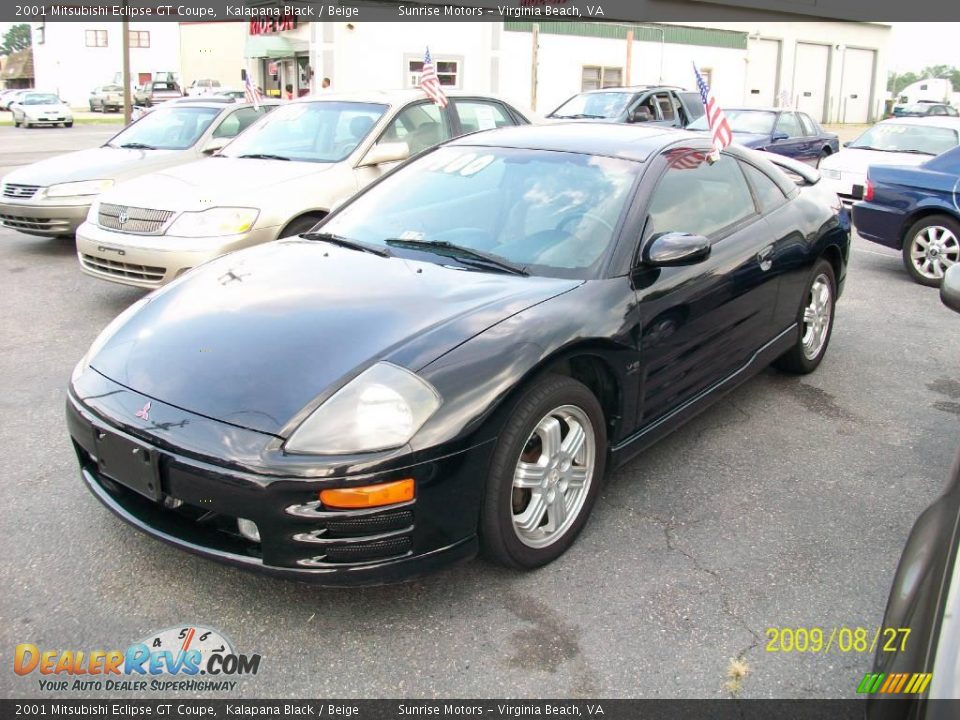 2001 Mitsubishi Eclipse GT Coupe Kalapana Black / Beige Photo #1