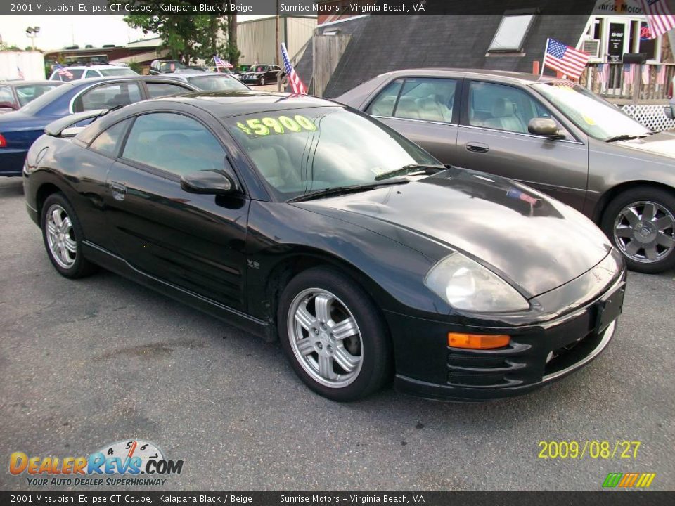 2001 Mitsubishi Eclipse GT Coupe Kalapana Black / Beige Photo #2