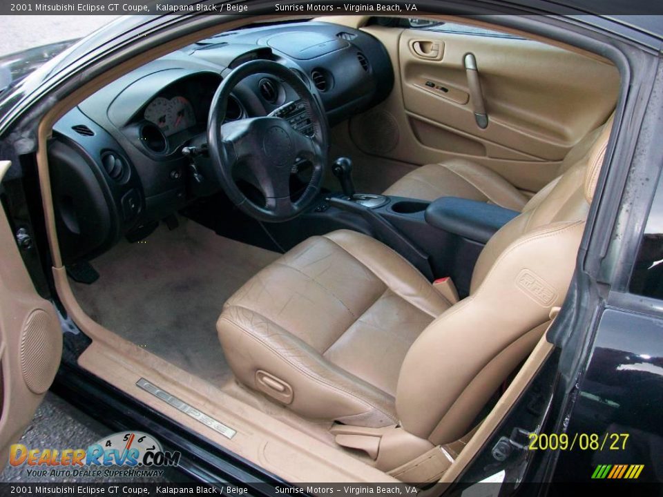 2001 Mitsubishi Eclipse GT Coupe Kalapana Black / Beige Photo #5