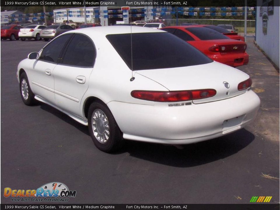 1999 Mercury Sable GS Sedan Vibrant White / Medium Graphite Photo #2