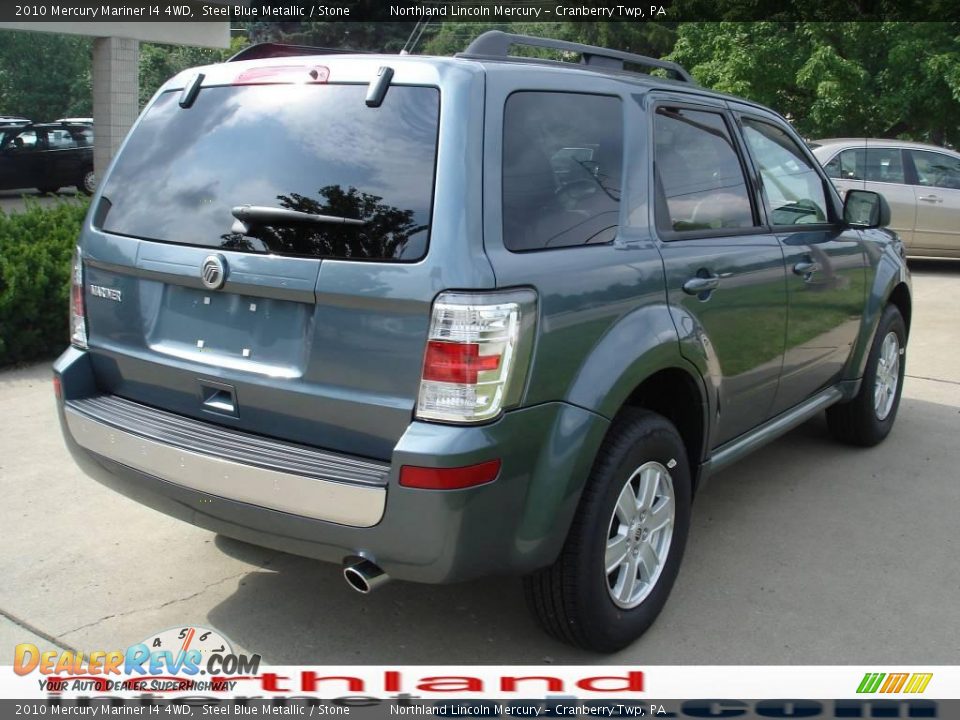 2010 Mercury Mariner I4 4WD Steel Blue Metallic / Stone Photo #2
