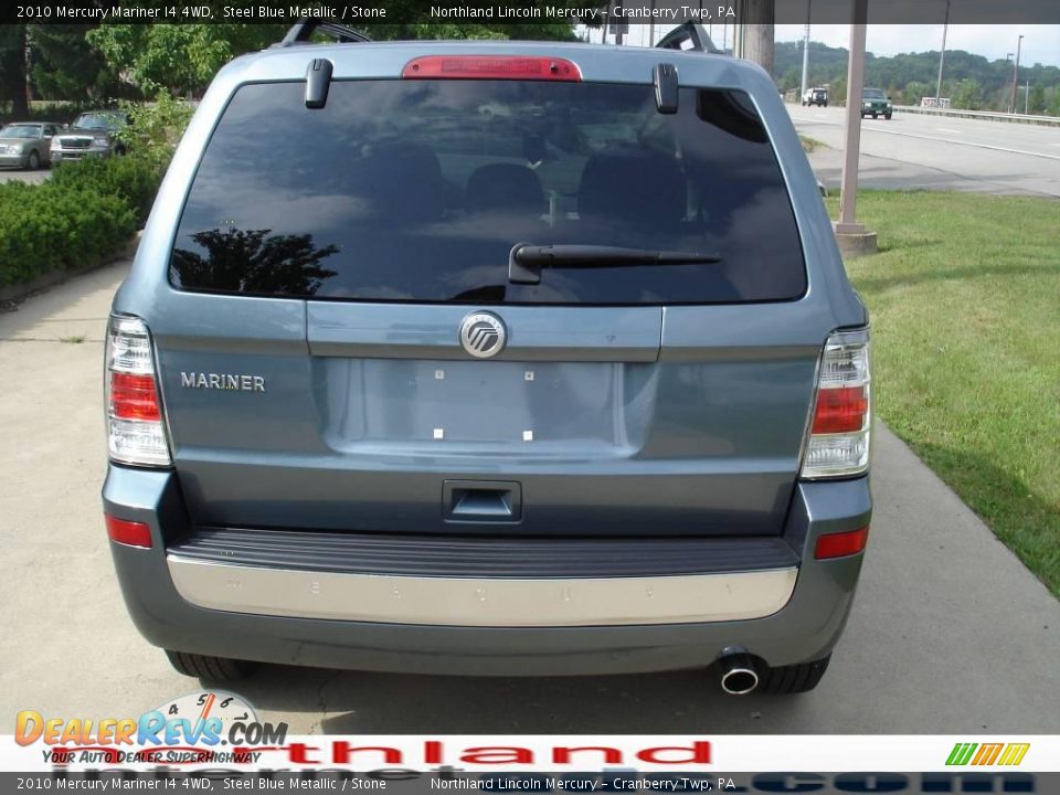 2010 Mercury Mariner I4 4WD Steel Blue Metallic / Stone Photo #3