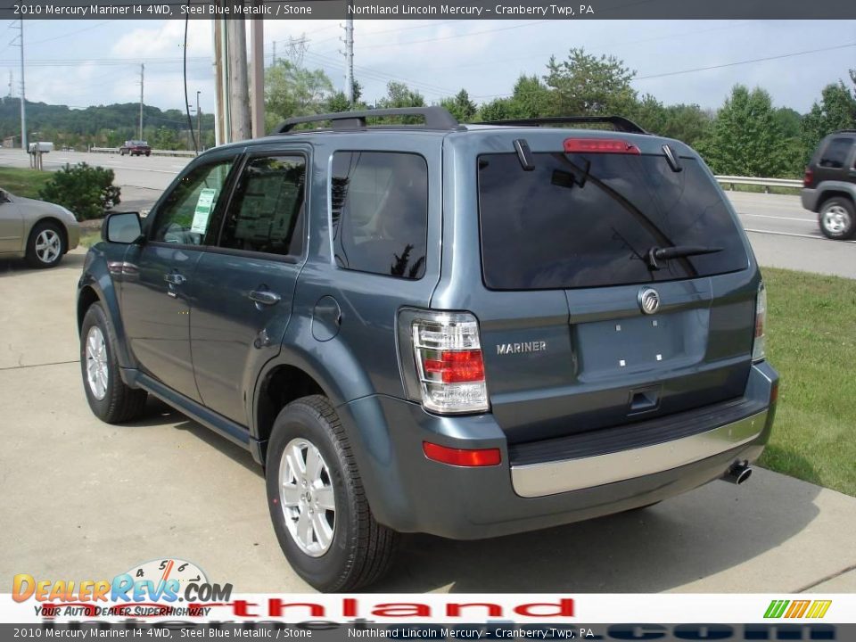 2010 Mercury Mariner I4 4WD Steel Blue Metallic / Stone Photo #4