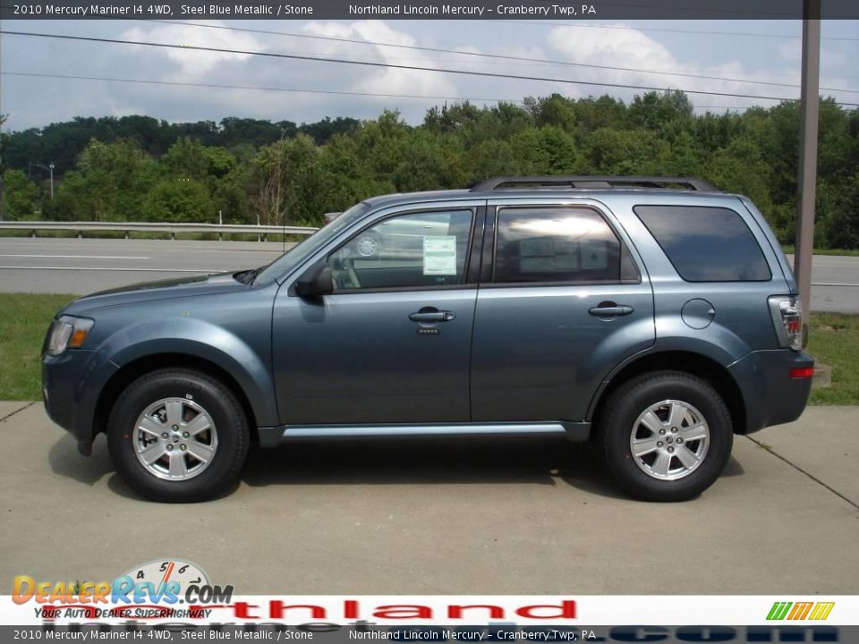 2010 Mercury Mariner I4 4WD Steel Blue Metallic / Stone Photo #5