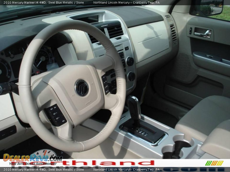 2010 Mercury Mariner I4 4WD Steel Blue Metallic / Stone Photo #7