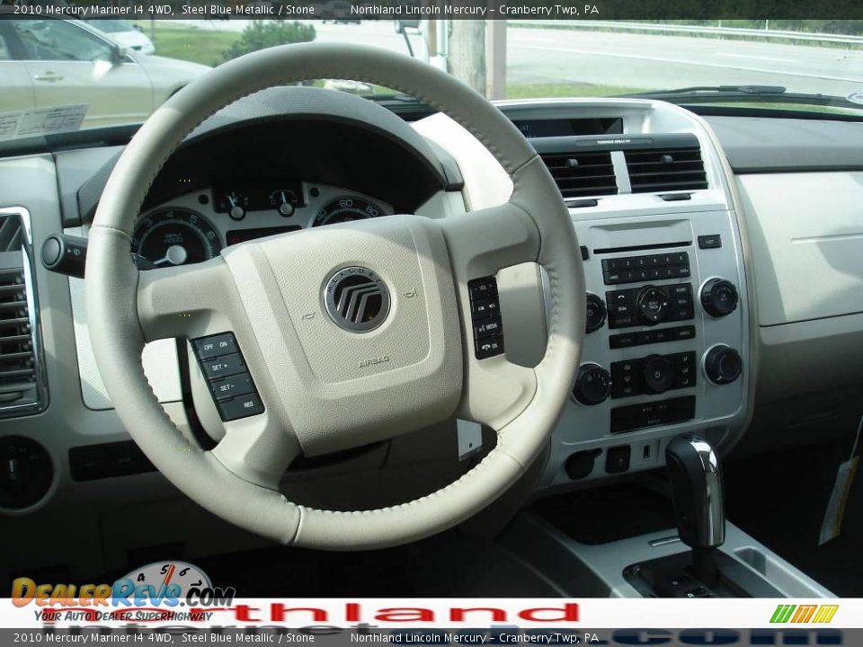 2010 Mercury Mariner I4 4WD Steel Blue Metallic / Stone Photo #11