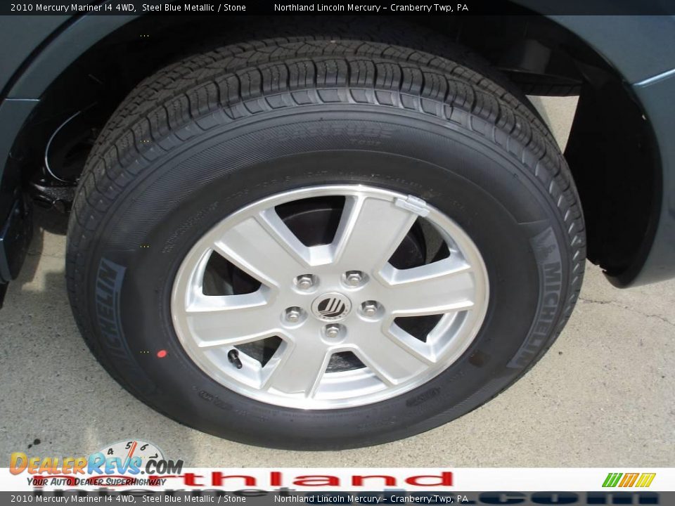 2010 Mercury Mariner I4 4WD Steel Blue Metallic / Stone Photo #13