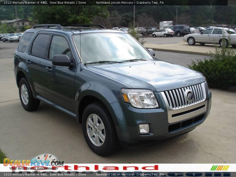 2010 Mercury Mariner I4 4WD Steel Blue Metallic / Stone Photo #16